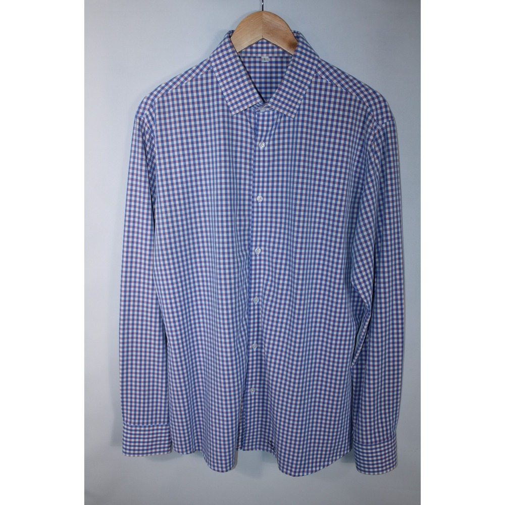 State & Liberty Men's Large Multicolor Check Long Sleeve Dress Shirt